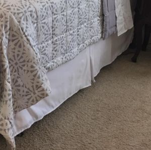 Ivory Never Lift Your Mattress Microfiber Wrap-Around Bed Skirt